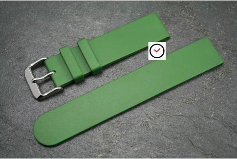Kaki (Military / Army Green) Classic natural rubber watch strap