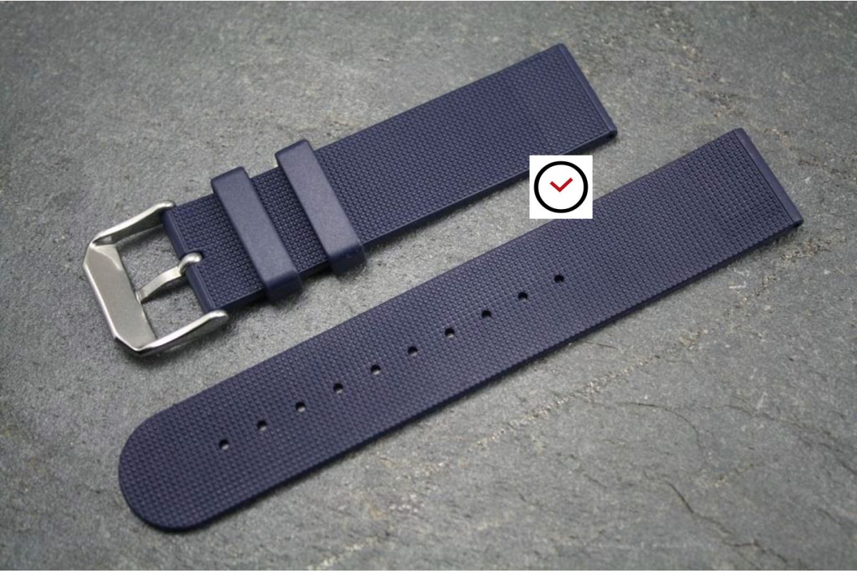 Night Blue Classic natural rubber watch strap