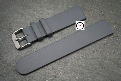 Anthracite Grey Classic natural rubber watch strap