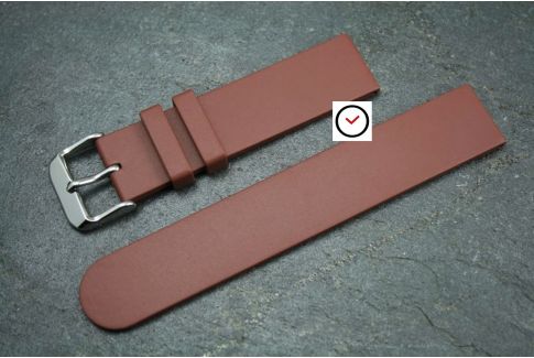 Brown Classic natural rubber watch strap