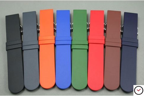 Red Classic natural rubber watch strap