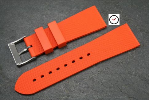 Orange Casual natural rubber watch strap