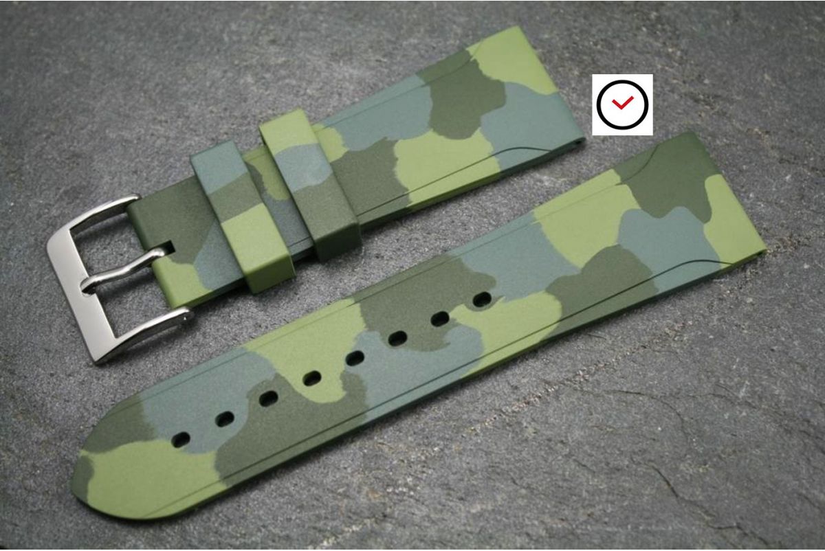 Camouflage Casual natural rubber watch strap