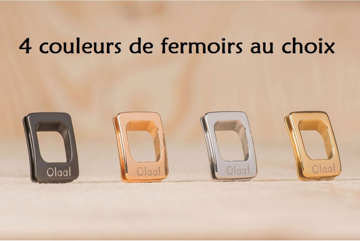 Bracelet montre Olaaf Bleu Pétrole, fabriqué en France