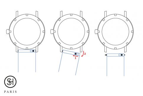 Bracelet montre caoutchouc FKM SELECT-HEURE Bleu Marine, montage pompes rapides (interchangeable)