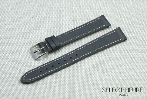 Grey SELECT-HEURE women leather watch strap, quick release spring bars
