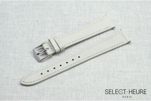 Bracelet montre cuir SELECT-HEURE Ivoire pour femmes, pompes rapides (interchangeable)