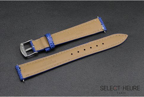 Bracelet montre Lézard véritable SELECT-HEURE Bleu Roi pour femmes, pompes rapides (interchangeable)