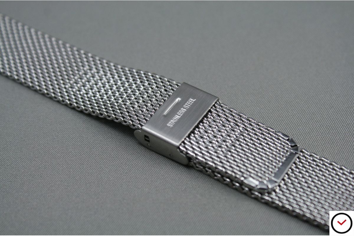Black stainless steel MESH watch strap (milanese) with quick release spring bars -  18, 20, 22 or 24 mm width