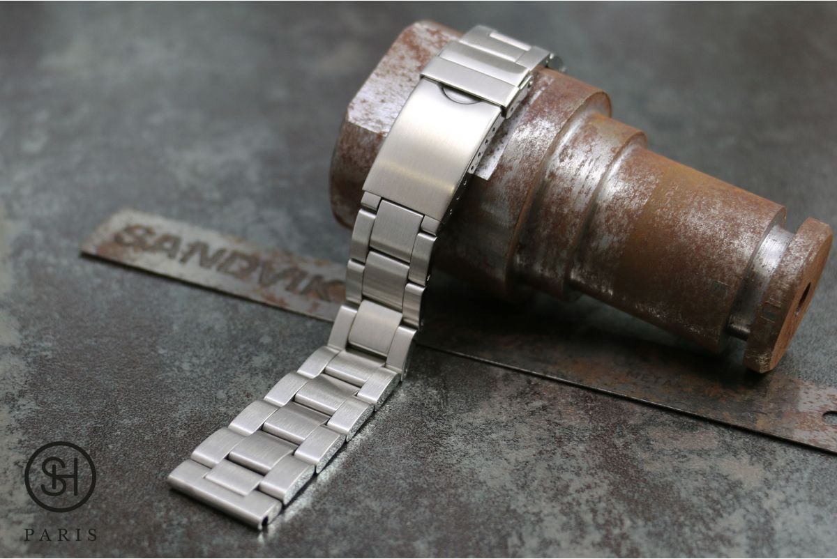Bracelet montre Oyster Classique en acier inox massif, boucle déployante avec sécurité (20 mm)