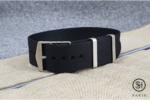 Bracelet montre Nylon Sergé SELECT-HEURE ajustable Noir