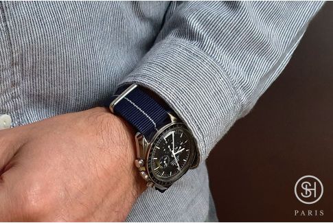 Bracelet montre NATO nylon SELECT-HEURE - New York -, boucle indémontable en acier inox
