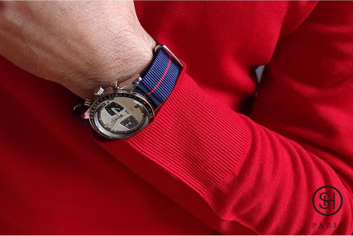 Bracelet montre NATO nylon SELECT-HEURE - Milan -, boucle indémontable en acier inox