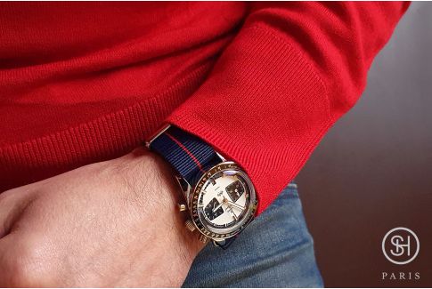 Bracelet montre NATO nylon SELECT-HEURE - Milan -, boucle indémontable en acier inox