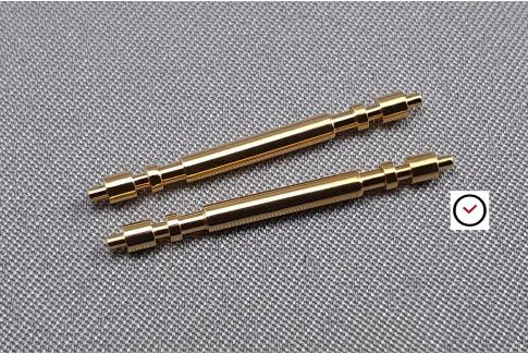 Chopard 2 NEW 20mm 21mm SPRING BAR PIN SINGLE FLANGE ENDS WRISTWATCH LUGS BUCKLE #70 
