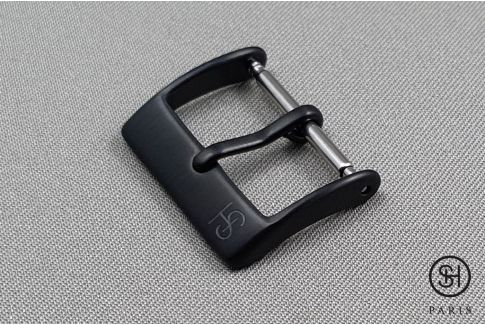 SELECT-HEURE watch strap buckle, mat black stainless steel