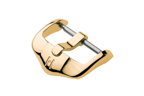 H-Active HIRSCH watch strap buckle, yellow gold color (PVD)