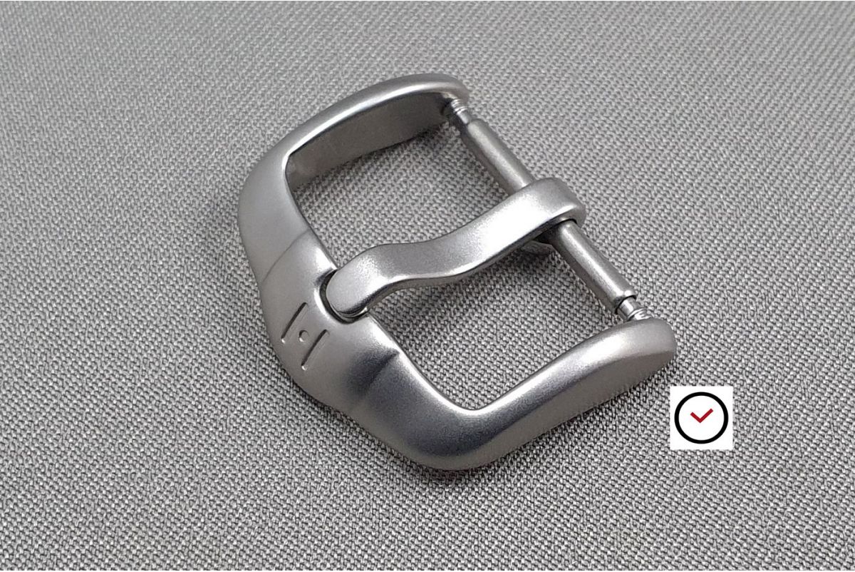 Boucle ardillon HIRSCH H-Active acier inox sablé pour bracelet montre