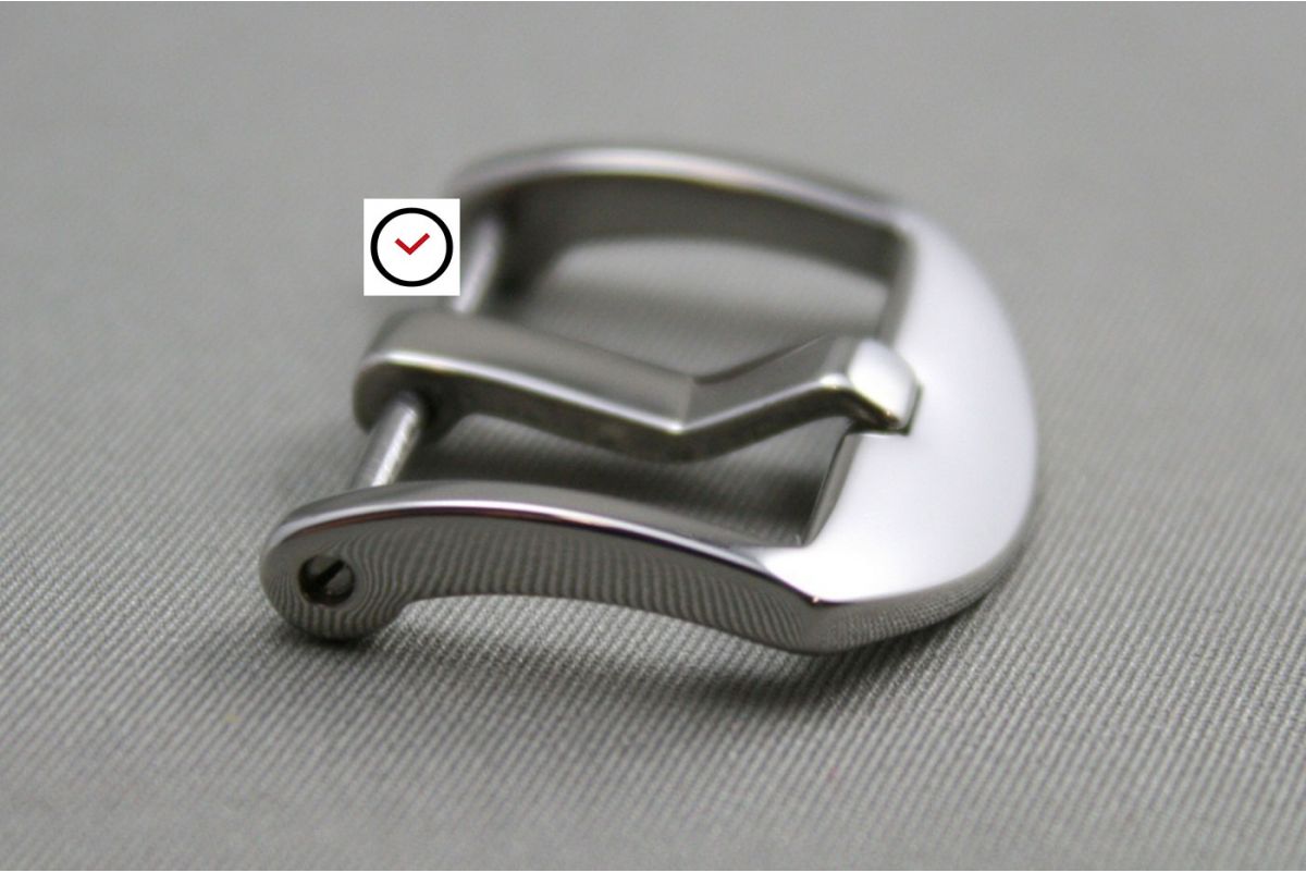 Boucle ardillon Thumbnail acier inox poli (vissée) pour bracelet montre