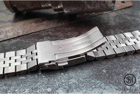 Super Oyster solid stainless steel watch band for Seiko SKX, solid security clasp