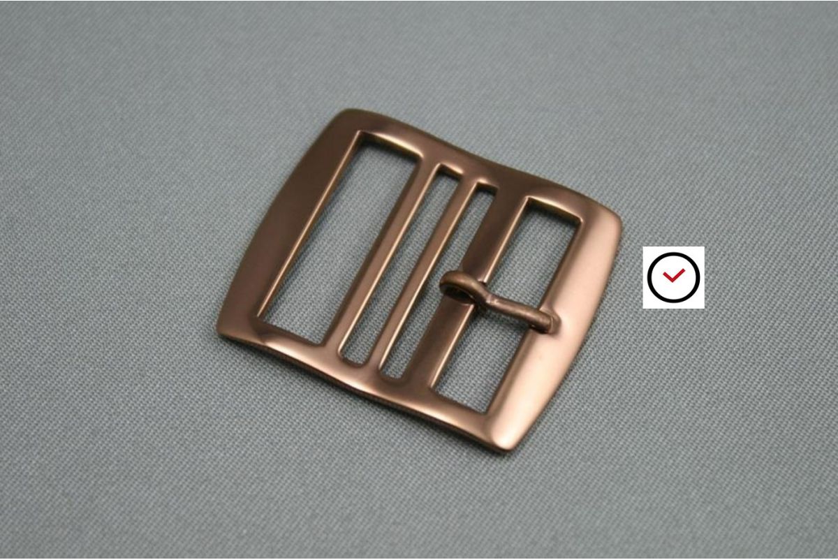 Rose gold stainless steel premium buckle for Perlon straps