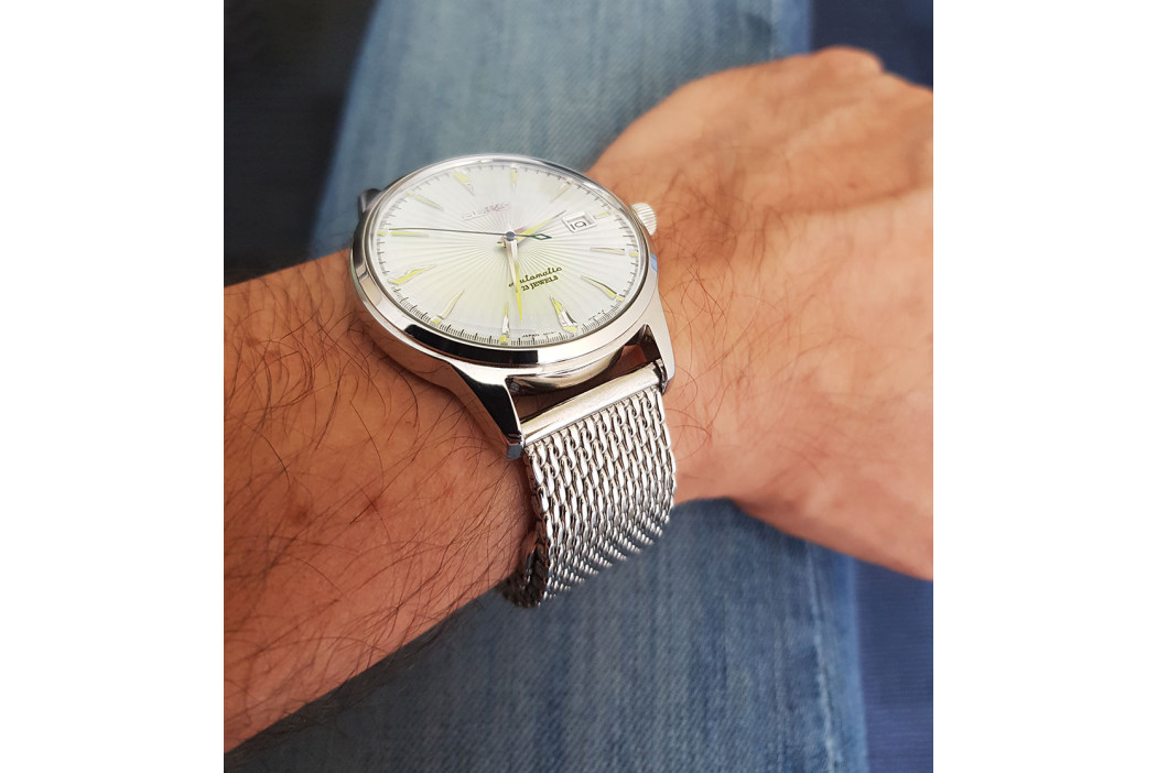 Stainless steel MESH watch strap (milanese) -  16, 18, 20, 22 or 24 mm width - adjustable length and security clasp