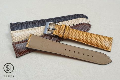 Chestnut SELECT-HEURE genuine Lizard leather watch strap