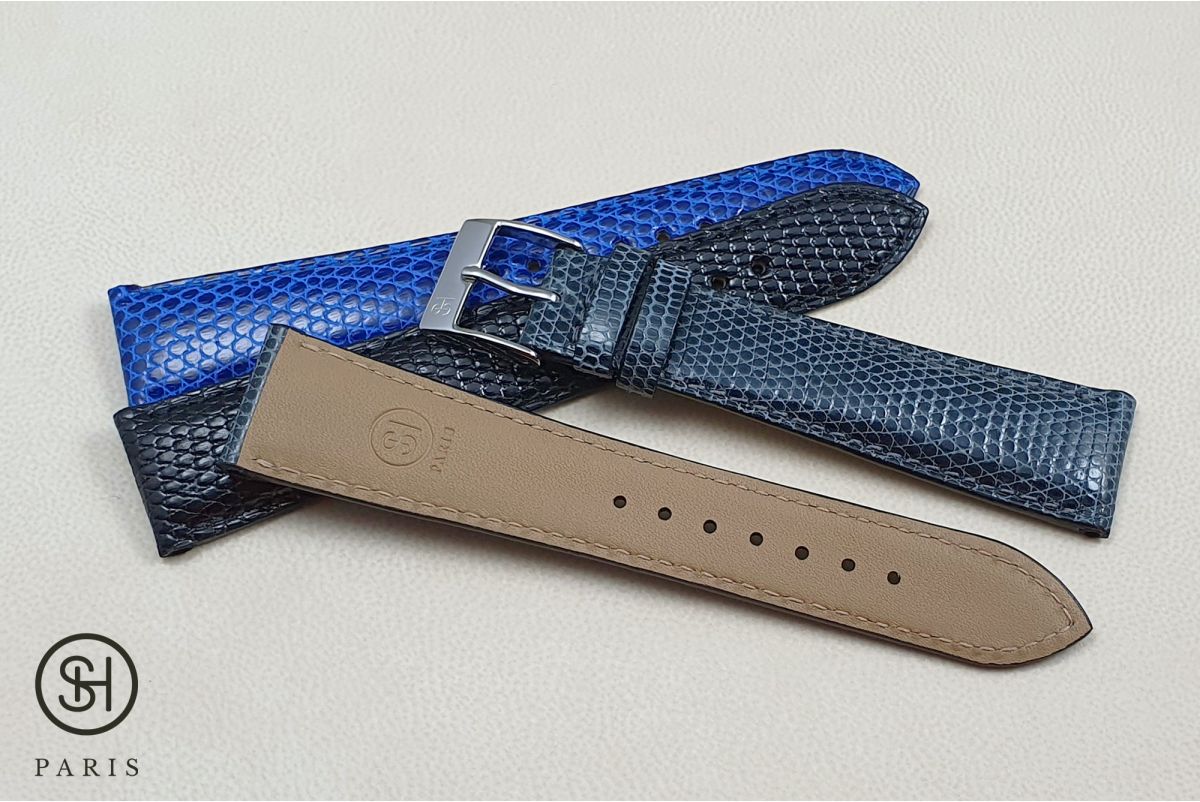 Serpi Royal Blue Genuine European Calfskin Leather Adjustable