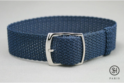 Bracelet montre Perlon tressé Bleu Select'Heure