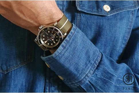 Kaki Sand SELECT-HEURE Marine Nationale nylon watch straps
