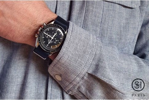 Night Blue adjustable Serge SELECT-HEURE nylon watch strap
