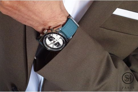 Bracelet montre nylon NATO SELECT-HEURE Studio 54 Denim