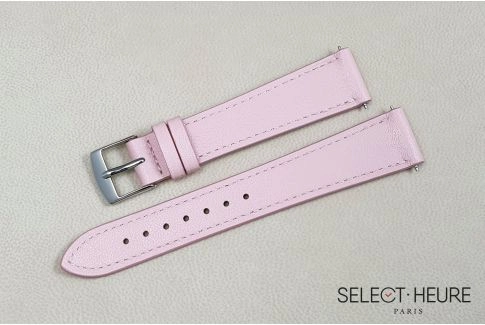 Bracelet montre cuir SELECT-HEURE Pure Rose pour femmes, pompes rapides (interchangeable)