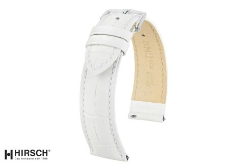 White Duke HIRSCH watch bracelet, Italian calfskin