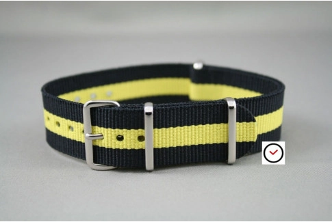 Black Yellow G10 NATO strap (nylon)