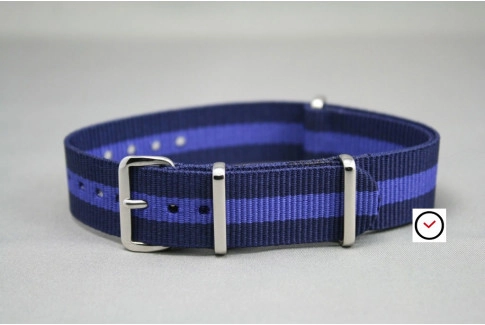 Bracelet nylon NATO Bleu Navy Violet