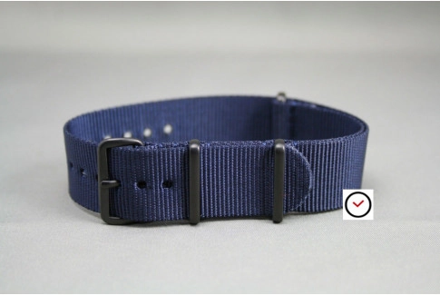 Night Blue G10 NATO strap, PVD buckle and loops (black)