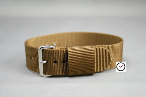 Bracelet nylon US Military Marron Or
