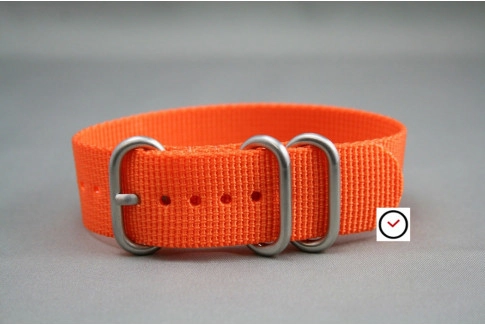 Orange ZULU nylon strap (highly resistant fabric)