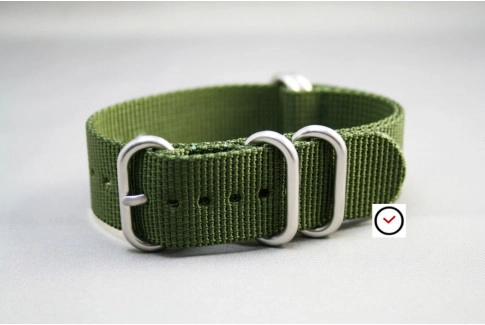 Military Green NATO ZULU nylon strap (highly resistant fabric)