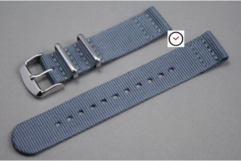 Grey 2 pieces NATO strap (nylon)