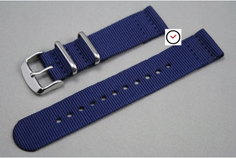 Navy Blue 2 pieces NATO strap (nylon)