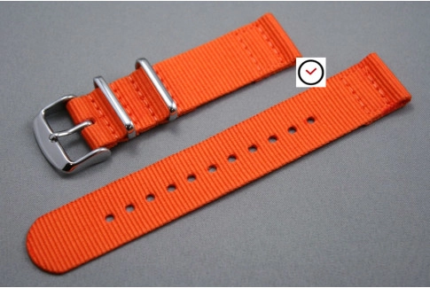 Orange 2 pieces NATO strap (nylon)