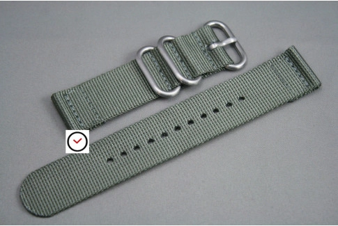 Green Grey 2 pieces nylon strap (highly resistant fabric)