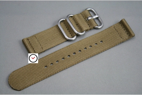 Bronze Brown 2 pieces ZULU strap (highly resistant fabric)