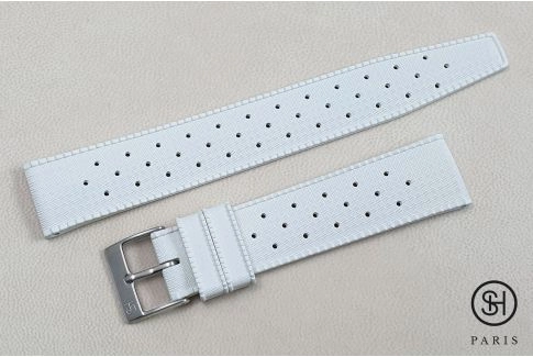 Bracelet montre caoutchouc FKM SELECT-HEURE Tropic Blanc, montage pompes rapides (interchangeable)