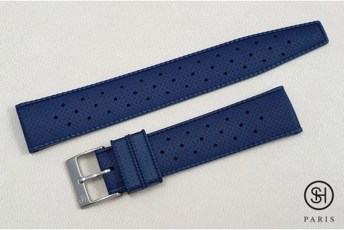 Night Blue Tropic SELECT-HEURE FKM rubber watch strap, quick release spring bars (interchangeable)