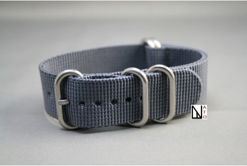 Grey NATO ZULU nylon strap (highly resistant fabric)