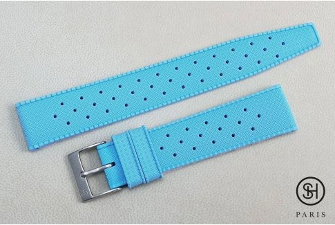 Bracelet montre caoutchouc FKM SELECT-HEURE Tropic Bleu Aqua, montage pompes rapides (interchangeable)