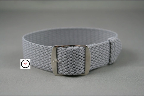 Light Grey braided Perlon watch strap